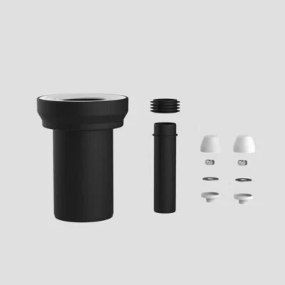 Sanitari WC A Parete Kit Di Collegamento DN90 180Mm Con Giunto E Tappi Bianchi - Immagine 1 di 2