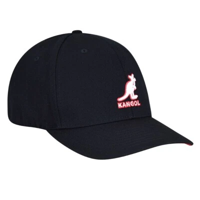 Chapéu de beisebol KANGOL 100% autêntico 3D lã flexfit 5128BC cor preto com etiquetas - Imagem 1 de 4