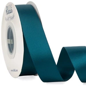 Double Faced Teal Ribbon1” x Continuous 25 YardsUse for Bows BouquetGift Wrap... - Picture 1 of 1