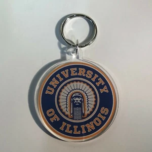 Chief Illiniwek University of Illinois Acryl Schlüsselanhänger - Bild 1 von 5