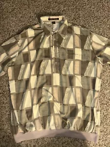 Alan Stuart Men 2XT Banded Polo Shirt Short Sleeve - Picture 1 of 3