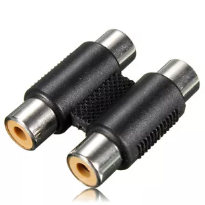 10pcs 2 RCA Femmina a Femmina Connettore F/F Doppio Accoppiatore Audio Video AV Convertitore - Foto 1 di 3