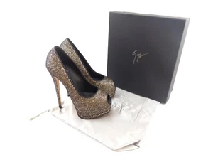 Giuseppe Zanotti 'Sharon' 115 Theron Argento Glitter ~ UK 5.5 / EU 38.5 / US 8.5 - Picture 1 of 12
