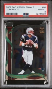 Pacific Crown Royale 2002 - #80 Tom Brady New England Patriots PSA 8 - Imagen 1 de 2