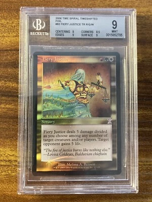 MTG✨FIERY JUSTICE FOIL✨Time Spiral-Timeshifted BGS 9 MINT Sorcery 2006 POP 1 ! - Image 1 of 4