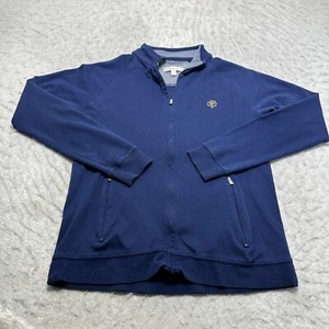 Peter Millar Crown Sport Notre Dame Full Zip Sweater Navy Mock Womens Size Small - Picture 1 of 12