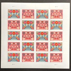 USA 2022 Stamps MNH Forever Love Issue Series flowers Plate Block Sheet of 20 U - Picture 1 of 4