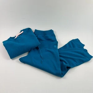 Victoria’s Secret Long Sleeve Sweater-Sweat Pants Set VS Logo Blue XL NWT - Picture 1 of 20