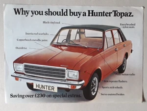 Hillman Hunter Topaz Special Edition Leaflet / Brochure c.1975 - Picture 1 of 2