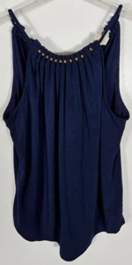 Michael Michael Kors Women's Small Blue Blouse Top Sleeveless Spaghetti Strap - Picture 1 of 3