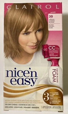Color de cabello de espuma Clairol Nice N Easy Color Blend, #8 g, rubio dorado medio Foto 1 de 4