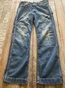 RRL Doble RL Pierna Recta Jeans Nuevo Talla 32/30 29 Hebilla Lavado Trasera Paches - Imagen 1 de 15