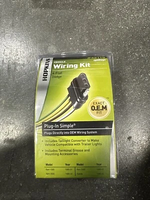 Hopkins 42115 Plug-In Simple Vehicle Trailer Wiring Harness For 95-02 Dodge Ram - Image 1 of 4