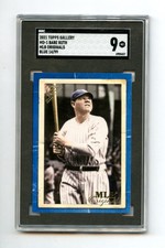 2021 Topps Gallery Babe Ruth #MO-1 MLB Originals Blue /99 NY Yankees SGC 9 Mint