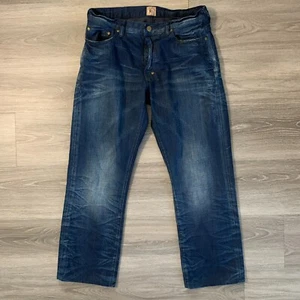PRPS Barracuda Jeans Button Fly Herren 33x28 Dark Wash Straight Leg Denim - Bild 1 von 12