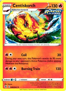 Centiskorch 048/264 Fusion Strike Rare Near Mint Pokemon DNA GAMES - Picture 1 of 1