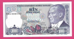TURKEY 1000 LIRA PREFIX---H85--- (P196) L.1970 (1986) UNC (TK 18 172) - Picture 1 of 2