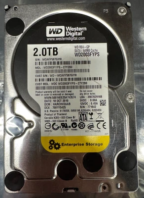 Disco duro Western Digital WD2003FYPS RE4-GP 2 TB SATA II 64 MB de caché 3,5" Foto 1 de 3