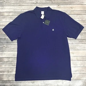Polo Brooks Brothers Púrpura Azul Piqué Manga Corta Cuello Bordado Logo Nuevo - Imagen 1 de 10