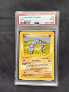Pokemon Cards: Base Set 1st Edition Common: Onix 56/102 PSA 9 - Picture 1 of 6