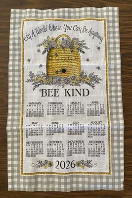 Calendario Toalla Kay Dee, Tipo Abeja - 2026 (F3564) Foto 1 de 4