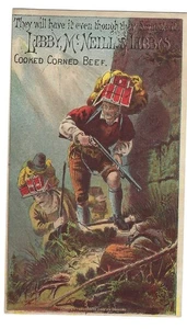 Libby, McNeill & Libbey's Cooked Corned Beef Trade card, 19th C - Picture 1 of 1