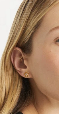 PENDIENTE TORY BURCH KIRA ESMALTE FLOR NUEVO Foto 1 de 4