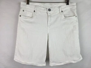 Kut From the Kloth Jean Shorts Women's Size 12 White Denim Jeans Shorts - Picture 1 of 10