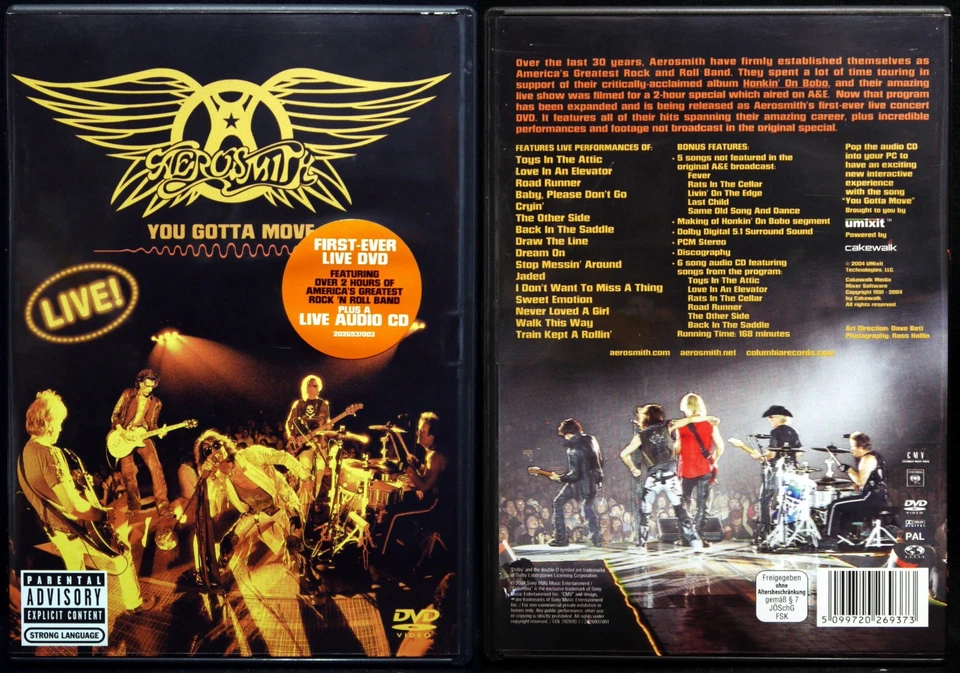Aerosmith - You Gotta Move : Live (DVD & CD) 2004, Sony Music - VGC - Image 1 of 1