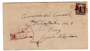 #566 Registered 1924 Schenectady NY to Czechoslovakia via New York - Picture 1 of 2