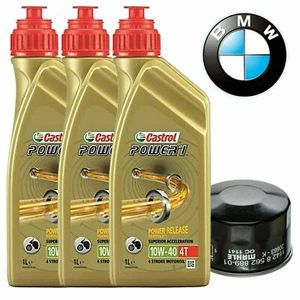 TAGLIANDO BMW G310 GS/R CASTROL POWER 1 10W40 FILTRO OLIO MAHLE OC 2017 - Foto 1 di 6