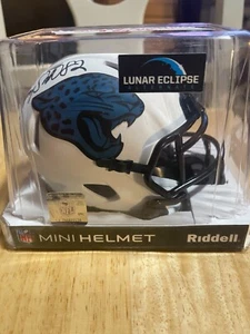 Jimmy Smith signed Jacksonville Jaguars Lunar Eclipse mini helmet - COA - Picture 1 of 3