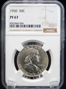 1950 Franklin Half Dollar NGC GRADED PF 67 (BT816) - Bild 1 von 6