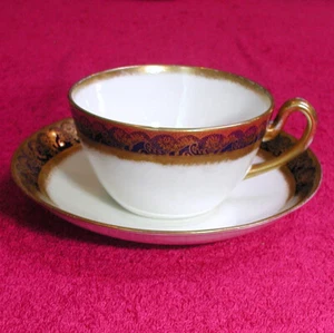 Adderley (#9563 Gold on Cobalt) 2" CUP & SAUCER SET(s) GUC (3 avail) - Picture 1 of 4