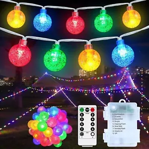 Globe Fairy Lights Battery USB LED String Lights Christmas Home Garden Wedding - Picture 1 of 24
