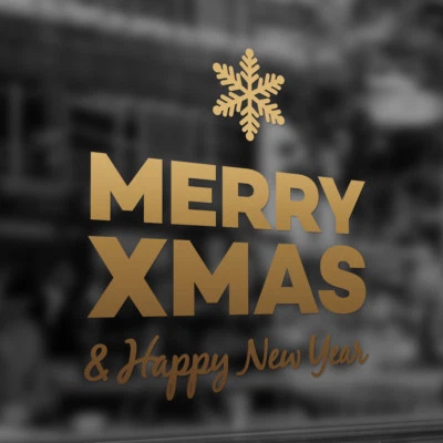 DREIACHTEINS MEDIA Aufkleber Folie XMAS Weihnachten Dekoration Schaufenster Beschriftung NEU #8030