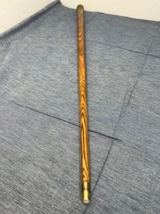 Vintage WS Gehstock schönes Hartholz & massives Messing 35" LQQK! - Bild 1 von 7