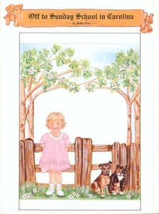 Off To Sunday School In Carolina Paper Dolls John Axe 1994 Burd Certificates - Bild 1 von 3