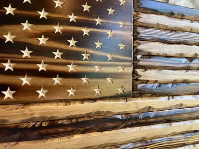 Distressed American Flag, Rustic American Flag, Betsy Ross, Wooden Flag - Image 1 of 4