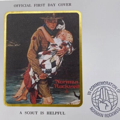 Norman Rockwell A Scout Is Helpful Official First Day Cover 1979 - Image 1 of 4