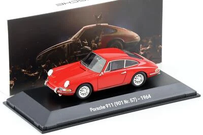 1:43 Spark Porsche 911 (901 Nr.57) cupé 1964 señal rojo mapa Porsche Museum