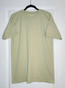 Vintage Blanko T-Shirt Duke Athletic Products Herren L Single Stitch Army hellbraun USA 90s - Bild 1 von 7