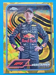2024 Topps Chrome Sapphire Formula 1 F1 Gold #1 Max Verstappen 39/50 - Picture 1 of 2