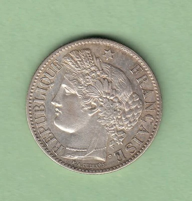 1871-A France 2 Francs Silver Coin - UNC - Image 1 of 2