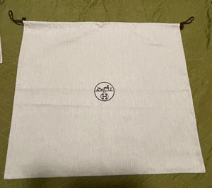 Hermes Dust Bag forBirkin Storage Drawstring W22.8x H22.8 inches. Fast free ship - Imagen 1 de 4