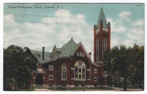 Charlotte, North Carolina, Postcard View of Second Presbyterian Church, 1910 - Picture 1 of 2