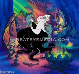 URSULA CEL-LITTLE SIRENA-ANIMAZIONE ARTE, CARTONE ANIMATO, DISDISNEY, FUMETTO ART-POP ART-FILM - Foto 1 di 2