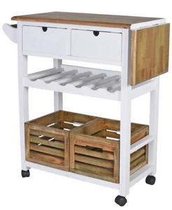 Country House Kitchen Cart Serving Cart Kitchen Trolley Side Cart - Picture 1 of 7