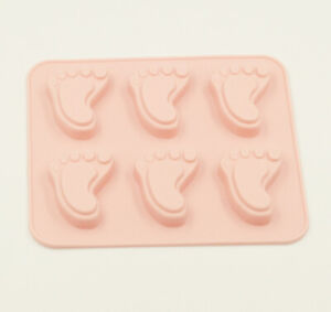 Chocolate Soap Fondant Baby Shower 3D Baby Foot Feet Cake Mould Silicone Mold