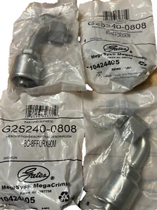 4 Stück Gates 8G-8FFORX90M G25240-0808 Hydraulik Schlaucharmaturen - Bild 1 von 4